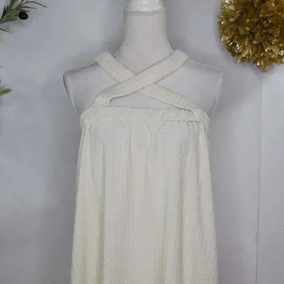 asos design womens cream textured dress sz 12 - Picture 5 of 7